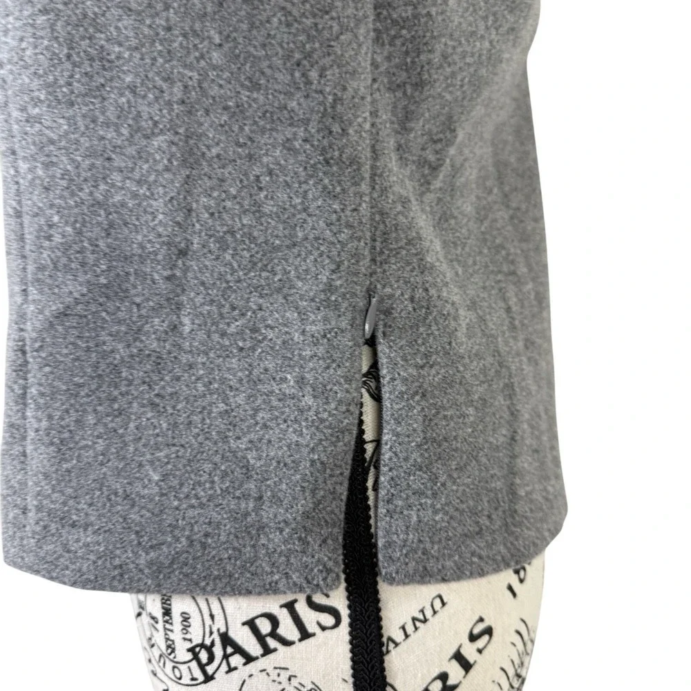 Strapless Crop Top Women Sz XL Gray Side Zip Gabardine Style‎ Bustier Cocktail